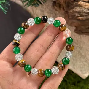 Prosperity & Abundance Beaded Stretch Bracelet, Unisex for Strength & Wellness