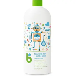 Foaming Dish & Bottle Soap Refill,  Free, Removes Dried Milk, 32 Fl Oz (Pack of 2), Packaging May Vary