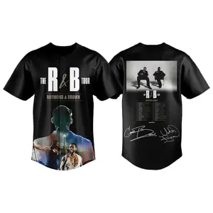 The R&B Tour Shirt, Hip Hop Concert Jersey, RnB Fan Apparel, Unisex Baseball Jersey Top, Sport Fan Style, Casual Streetwear