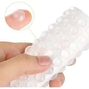 200PCS Cabinet Bumpers Clear Rubber Bumpers Self Adhesive, Soft Close Cabinet Door Bumper Dots, Sound Dampening Cupboard Door Bumpers Pads for Kitchen Drawers, Picture Frames, Furniture