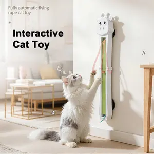 Interactive Indoor Cat Toy, Electric Rope Motion, Adjustable Movement Mode, Rechargeable Door Mount, Stimulating Pet Play Gear
