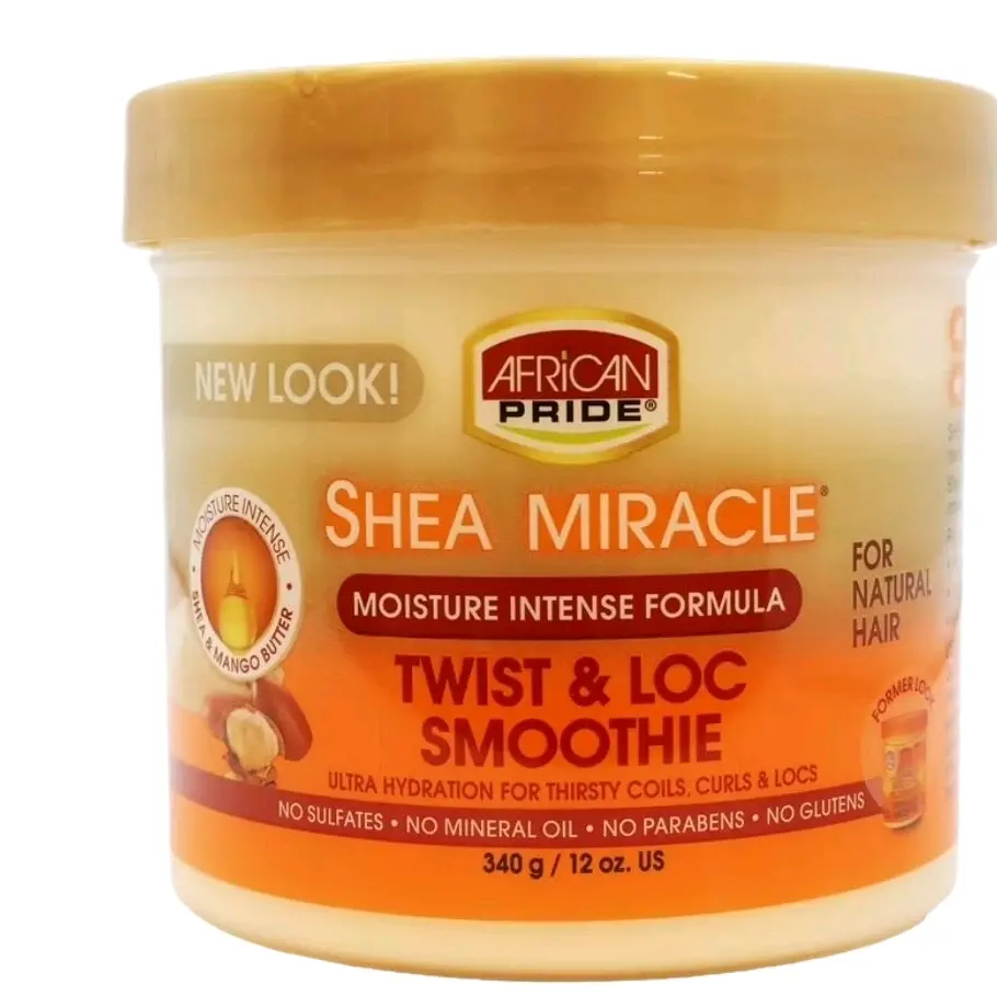 African Pride Shea Miracle Moisture Intense Formula Twist and Loc Hair Smoothie 12 Oz