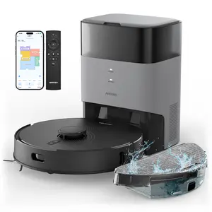 AIRROBO Robot Vacuum and Mop Combo, Self-Emptying, 60-Day Capacity, Home Mapping, Schedule, Wi-Fi/App/Alexa/Remote, 180mins Runtime, Robotic Vacuum Cleaner for Pet, Hard Floors, Carpet