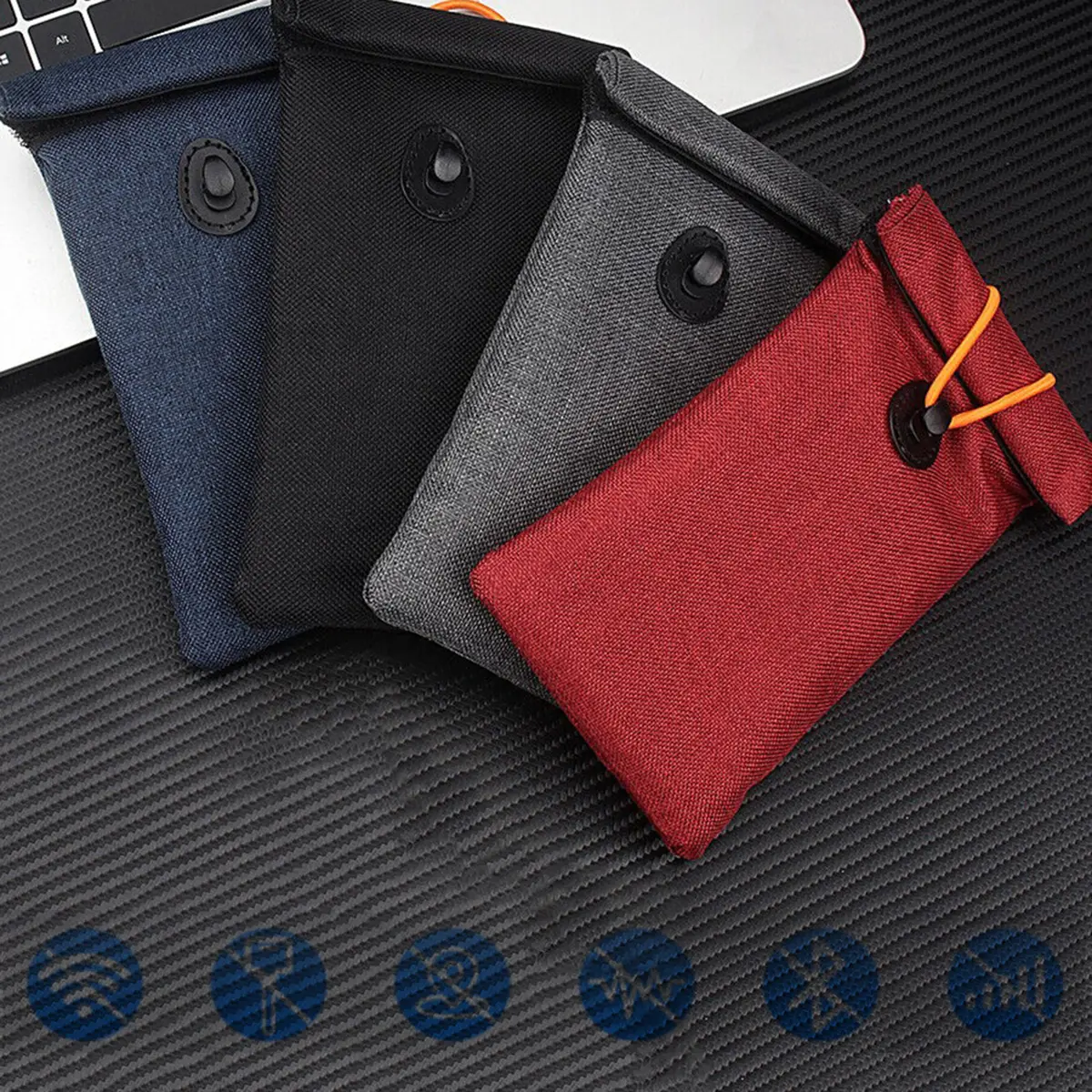 Faraday Shielding Bag for Cell Phones and Car Keys - RFID Signal Blocker Case Business Style Wallet Faraday Shielding Bag for Cell Phones and Car Keys - RFID Signal Blocker Case Business Style Wallet