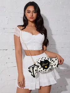 Cute Polka Dot Candy Chain Shoulder Bag for Women, Novelty Shoulder Bag, Crossbody Shoulder Bags, Crossbody Handbag for Teens, Fun Party Clutch, Birthday Gift for Teenagers