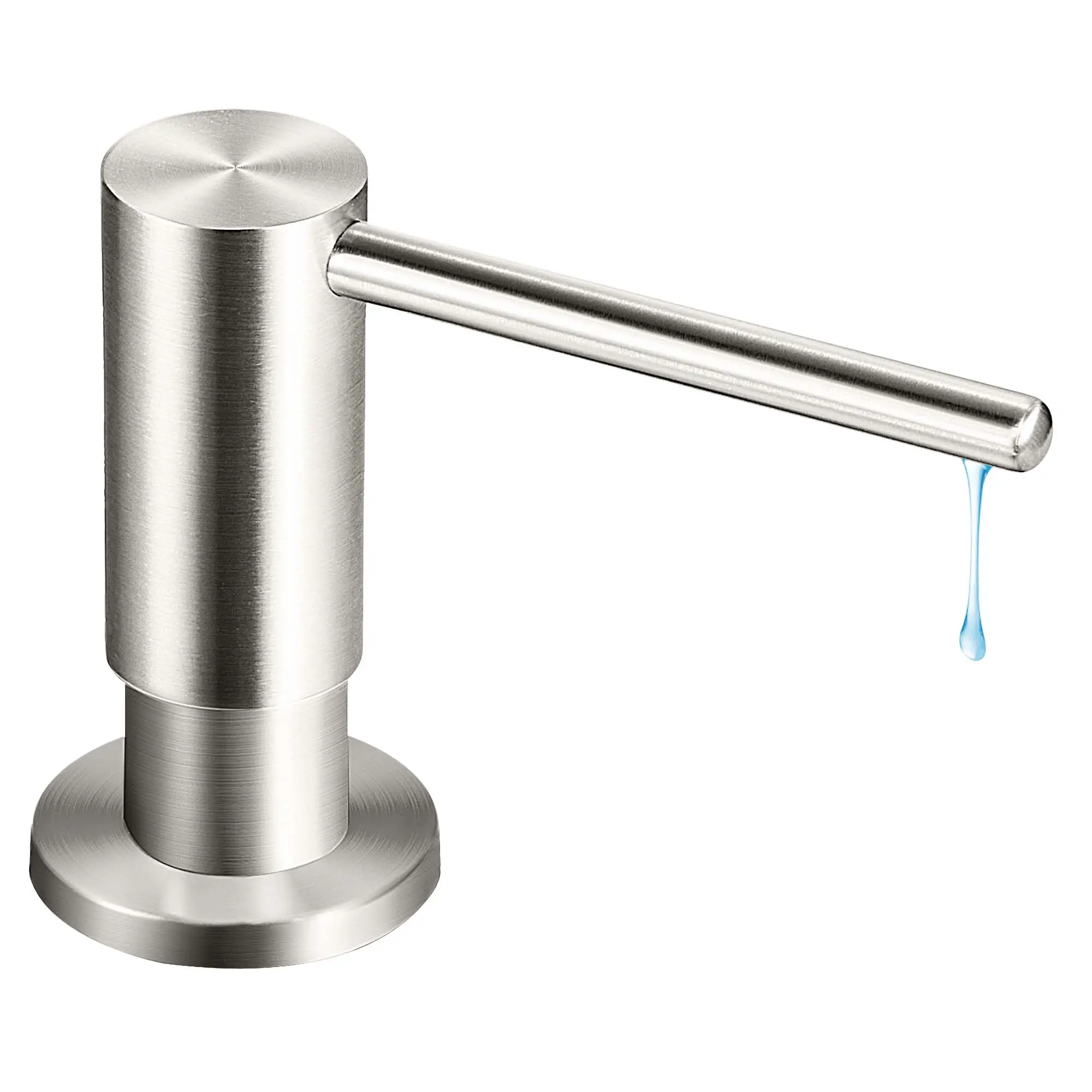 Yofidra Soap Dispenser for Kitchen Sink, Brushed Nickel Stainless Steel, 47” Tube Kit, Kitchen Bathroom Counter Space Available - Home Goods Bottle Bl