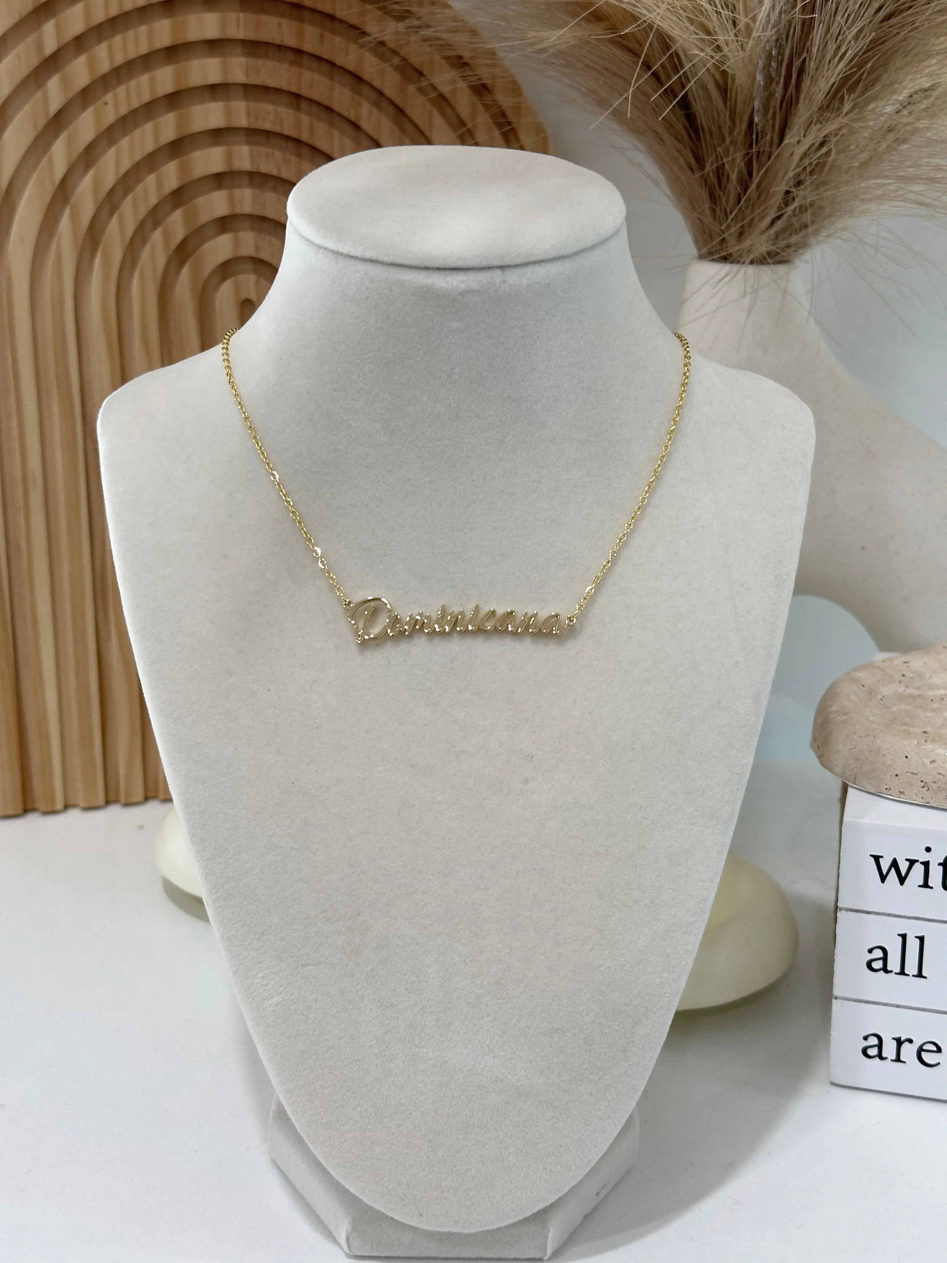 Dominican #98 necklace stainless Steel PVD 14 k
