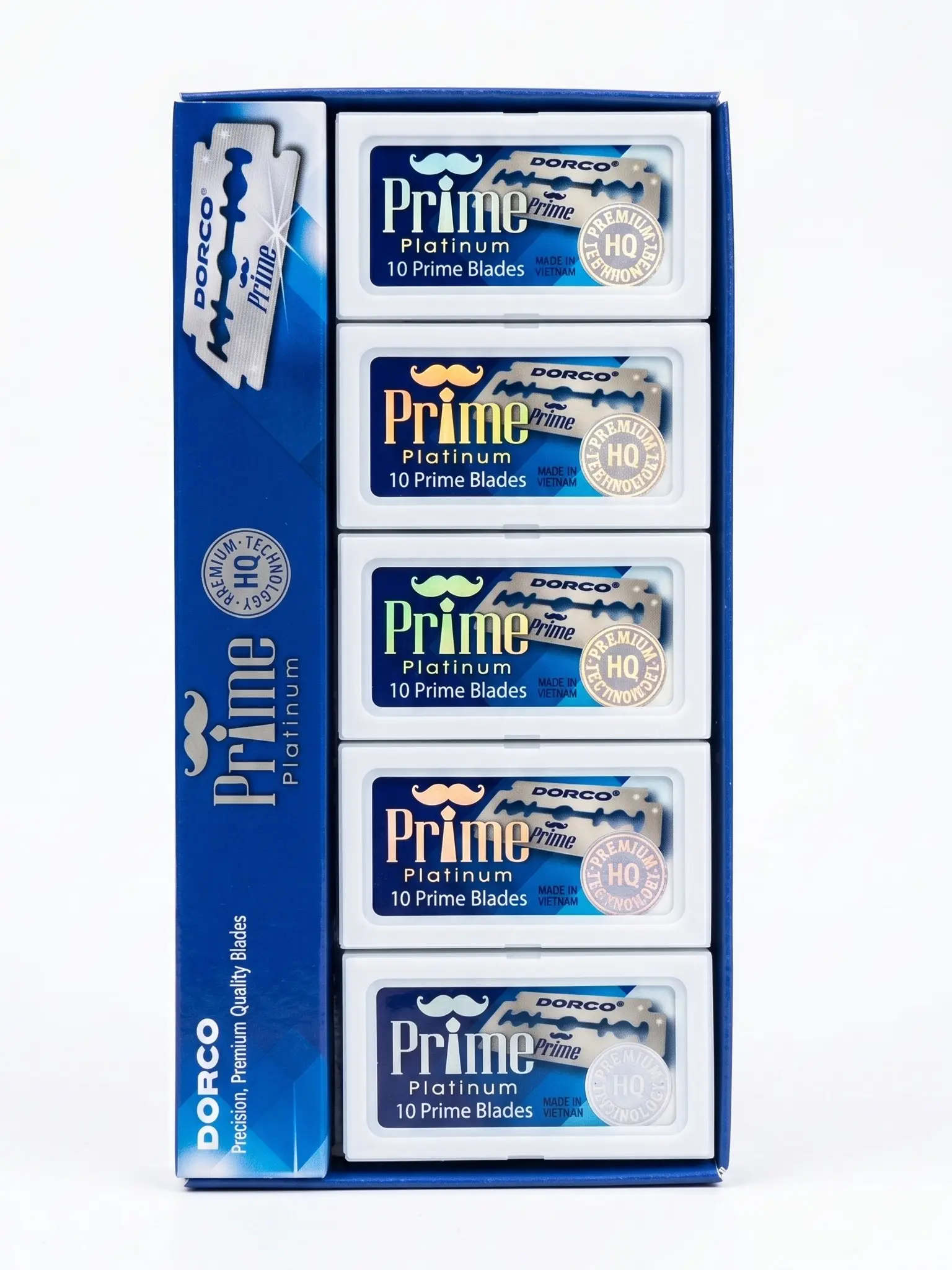 Prime Platinum Double Edge Razor Blades - 100 Count (10 Packs of 10)