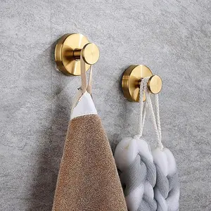 4-Pack Vacuum Suction Cup Hooks 304 Stainless Steel Heavy Duty Wall Hooks No Drilling Waterproof Rose Gold Finish for Towels Robes Keys & Kitchen Utensils