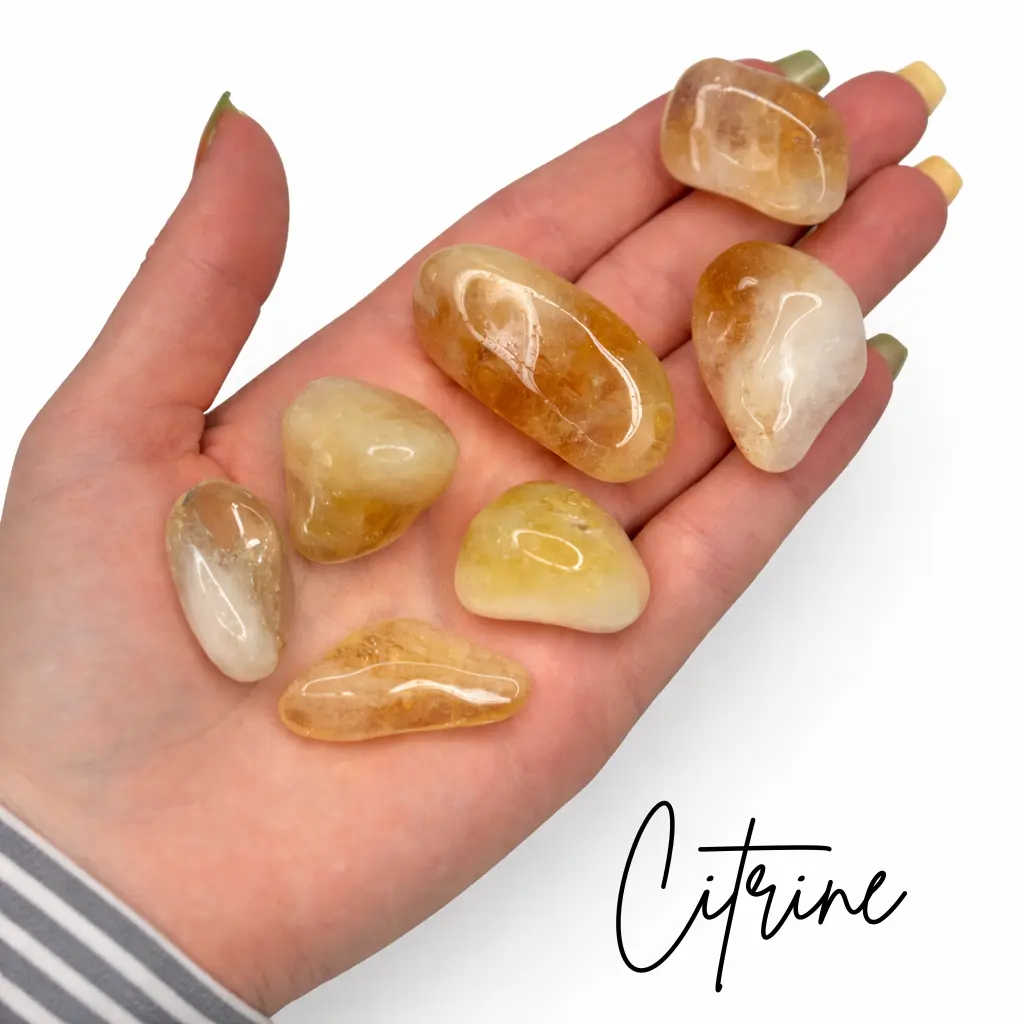Citrine Tumbled Stone, Natural Citrine Tumble, Citrine Tumble, Pocket Citrine, Healing Citrine Tumble, P-18