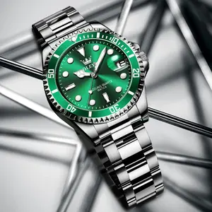 My watches for Men Classic Luxury Large Face Analog Quartz Waterproof Luminous Mens Stainless Steel Watches