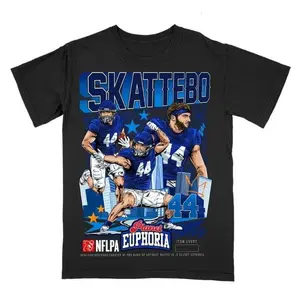 Skattebo T-Shirt, Iconic Comic-Style Football Shirt, Dynamic Sportswear for Football Fans, Featuring Bold #44 Design and Vibrant Graphics