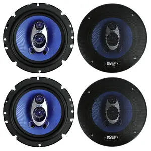 Pyle PL63BL 6.5" 720 Watt 3-Way Car Audio Coaxial Speakers Blue Stereo