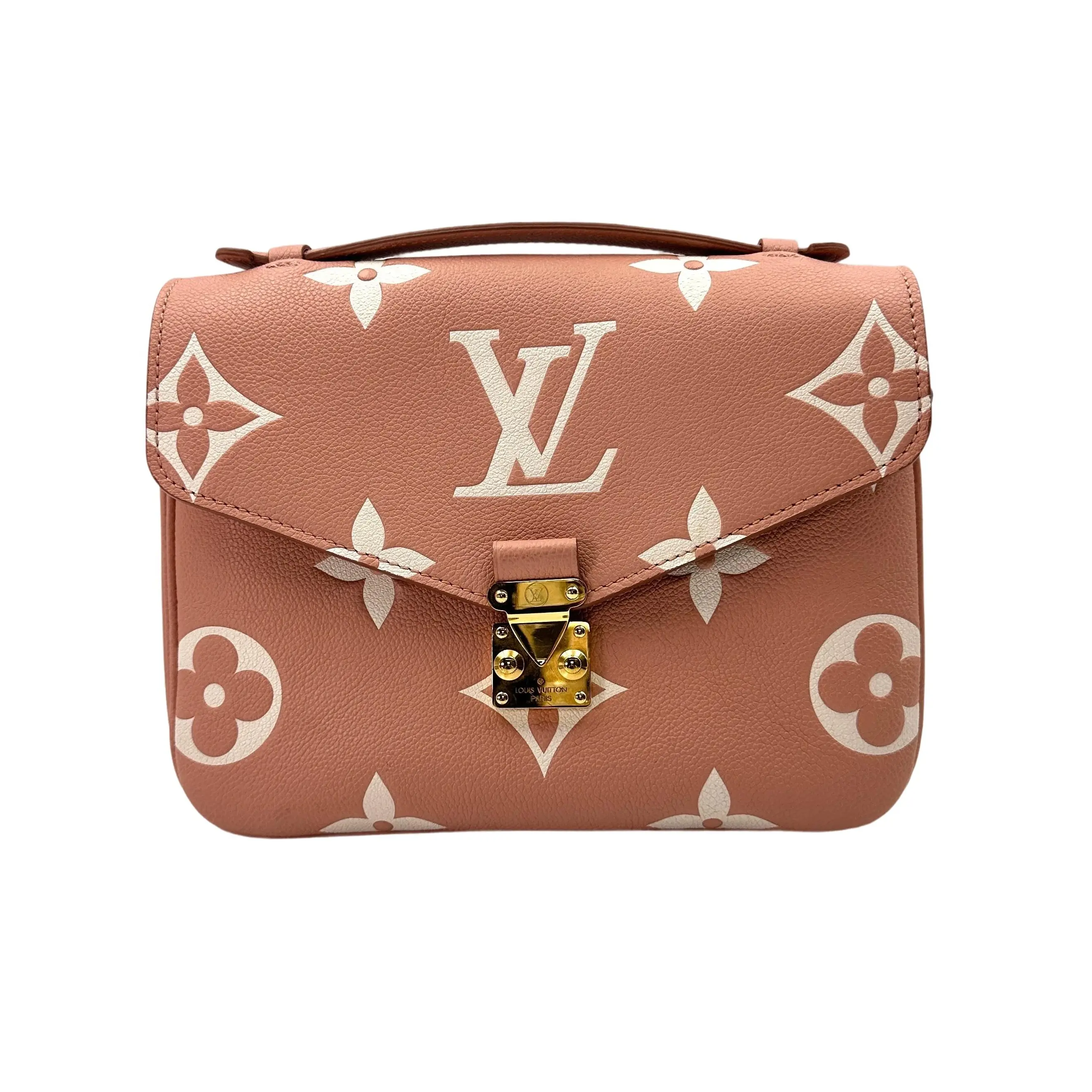 Pre-owned Louis Vuitton Empreinte Shoulder bags Monogram Giant Pochette Metis Rose Trianon/Cream IRIS170