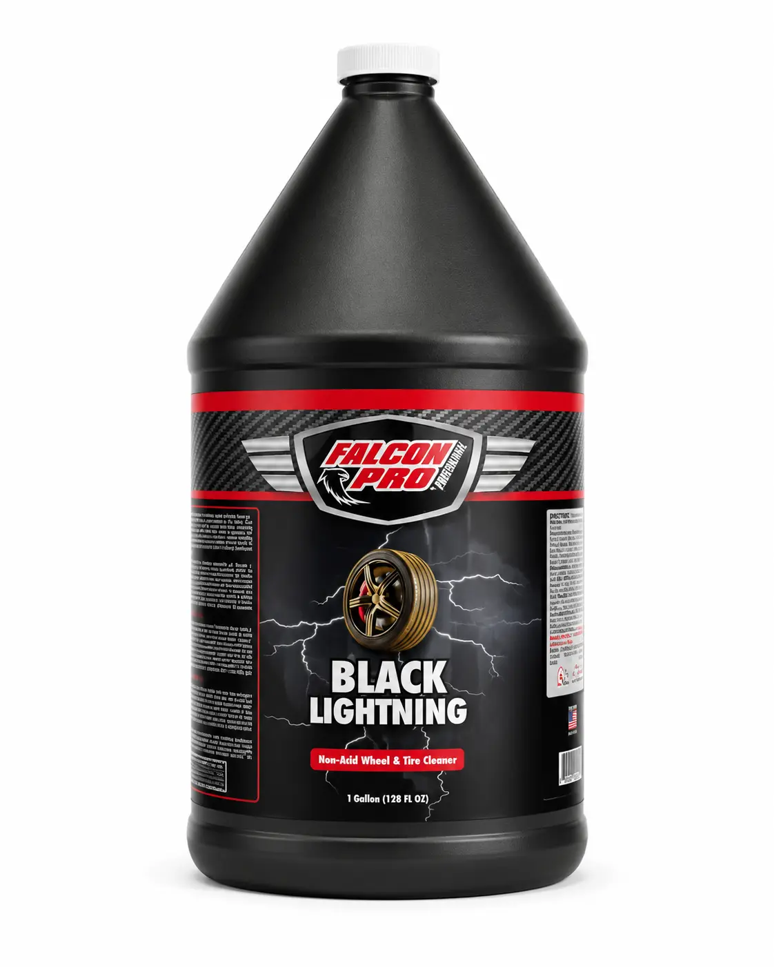 Falcon Pro Black Lightning Wheel & Tire Cleaner 1 Gallon – Non-Acid Heavy Duty Rim Cleaner