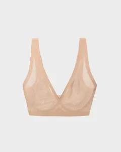 Champagne Mesh Bralette Comfort Comfortable