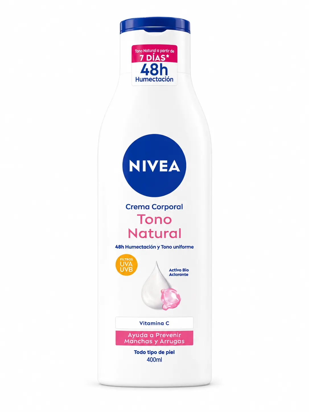 Nivea Tono Natual with Vitamin C Body Cream, 400ml - Moisturizing Body Lotion - Body Care  Pack Uv Skin Repair Comfort (LIGHT PINK))