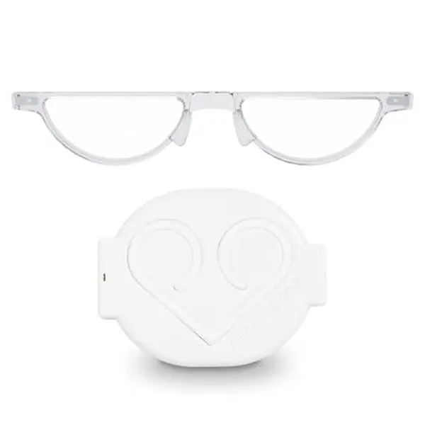 minrims Compact Reading Glasses - Foldable Reading Glass with Folding Magsafe Compatible Case for Men and Women