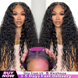 Gabrielle Hair Glueless Wig Human Hair Deep Wave Wear And Go 5X5 6X4 4X6 HD Transparent Lace Front Wig For Women Curly Ready To Wear Pre-Cut Lace Pre Plucked Natural Hairline 180% Density 36 Inch   #WeeklyDeals#TikTokShopSpringGlowUp