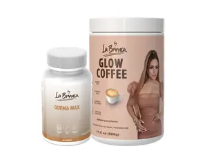 La BRONCA GLOW COFFEE 500g & QUEMA MAX Unique Flavorful Blend for Coffee Enthusiasts Generous 500g Pack for Weekly Enjoyment Beverage