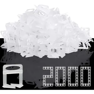 Tile Leveling System, 2000-Piece 1/16" Tile Spacers Clips, Professional Tile Installation Tools for Ceramic Tile and Stone Installation