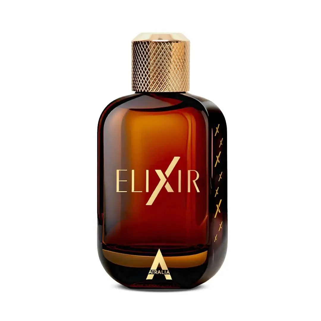 Atralia Elixir Eau de Parfum for Men - 3.4oz (100ml) Liquid Luxury Cologne, Long-Lasting Aesthetic Men's Fragrance with Fresh Non-Sweet Fougere, Floral Woody Amber & Amber Blend Aroma, Single Item, 3 To 3.9 Fl Oz, Perfume, Office-Ready Elegance