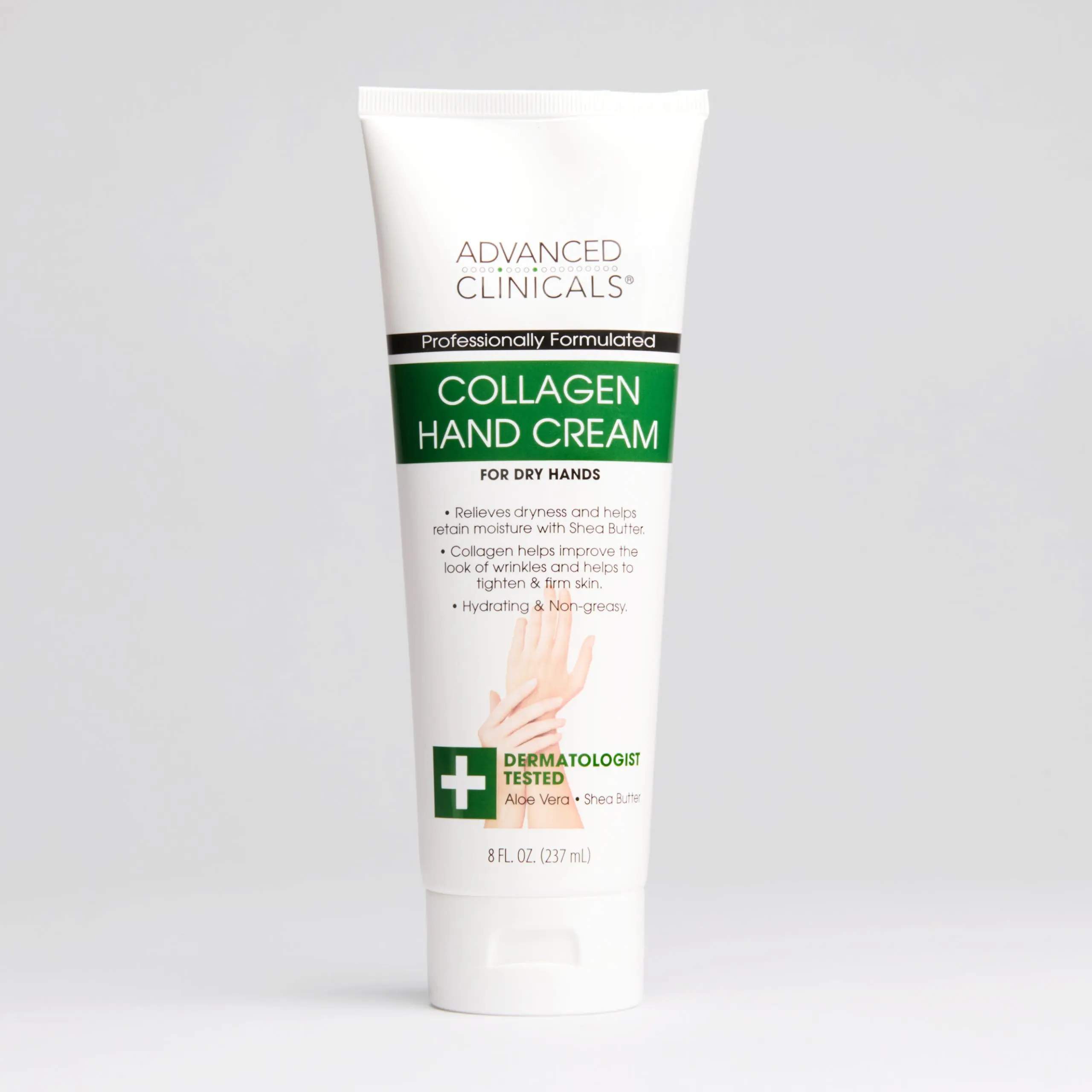 Advanced Clinicals Collagen Hand Cream with Shea & Ginseng - Firming, Hydrating Moisturizer for Aging Hands