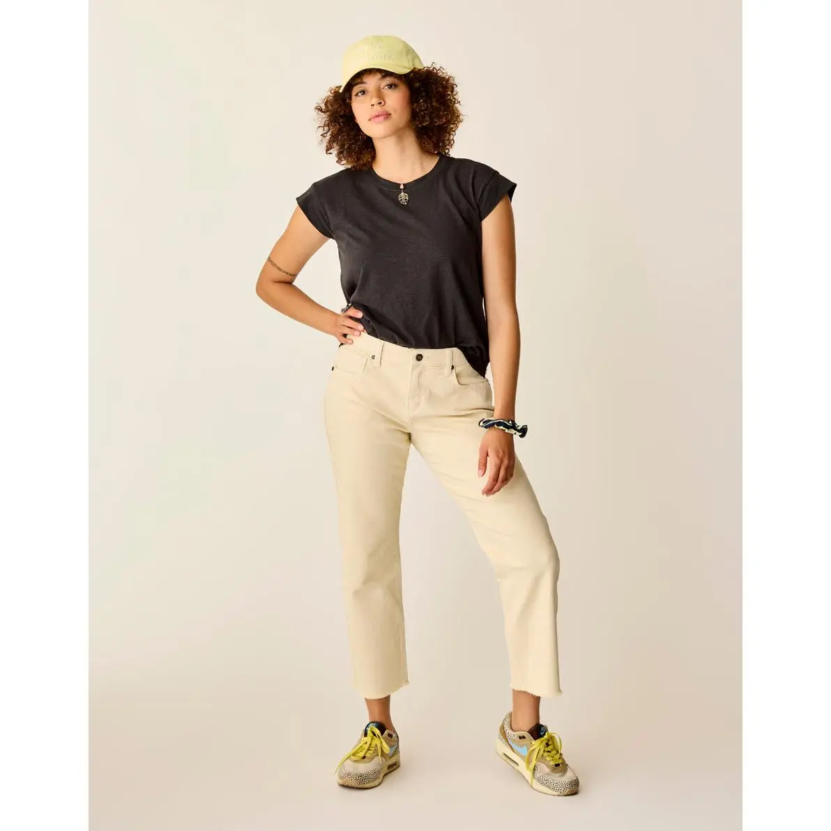 Austin Crop Jean: Ecru