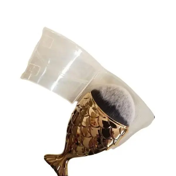 NEW The Original Chubby Mermaid multi use cosmetic brush w/case vegan bristles
