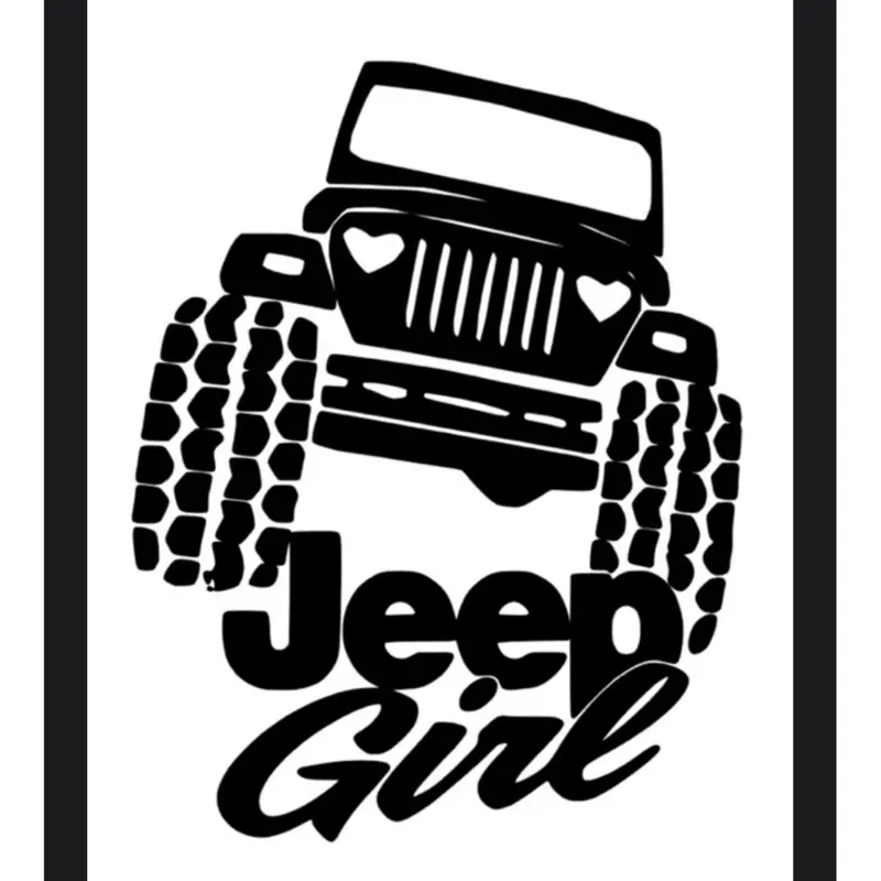 Discipline Decals JeepGirl Vinyl Decal - Weather Resistant & Durable Sticker for Jeep Lovers - Perfect for Cars, Laptops, Water Bottles - Off Road Life Decor