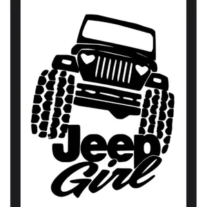 Discipline Decals JeepGirl Vinyl Decal - Weather Resistant & Durable Sticker for Jeep Lovers - Perfect for Cars, Laptops, Water Bottles - Off Road Life Decor