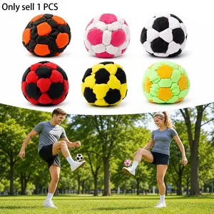 1PCS Soccer Hackys Footbag Sacks, Soft Plush Footbags for Adults, Juggling Balls for Beginners and Professionals, Assorted Footbag for Outdoor Play, Colorful Bean Bag Balls Party Games & Coordination Training