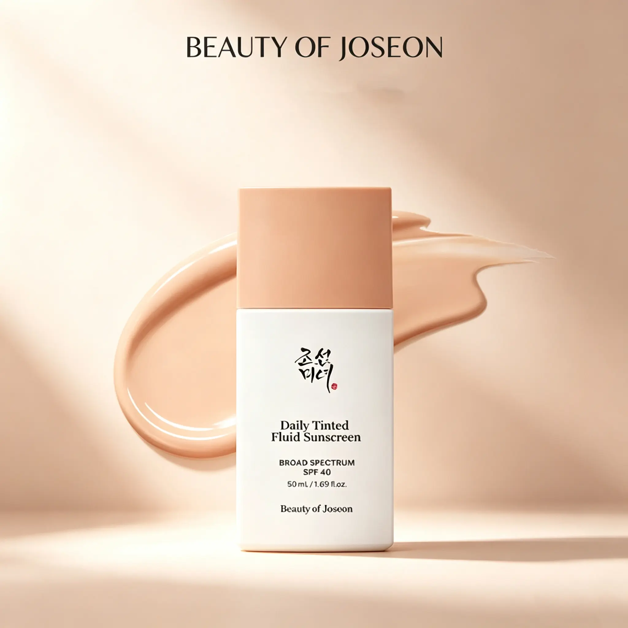 Beauty of Joseon Tinted Fluid Sunscreen SPF40 | Buildable Light Coverage, Multiple Shades Available, No White Cast Korean Sun Care 50ml