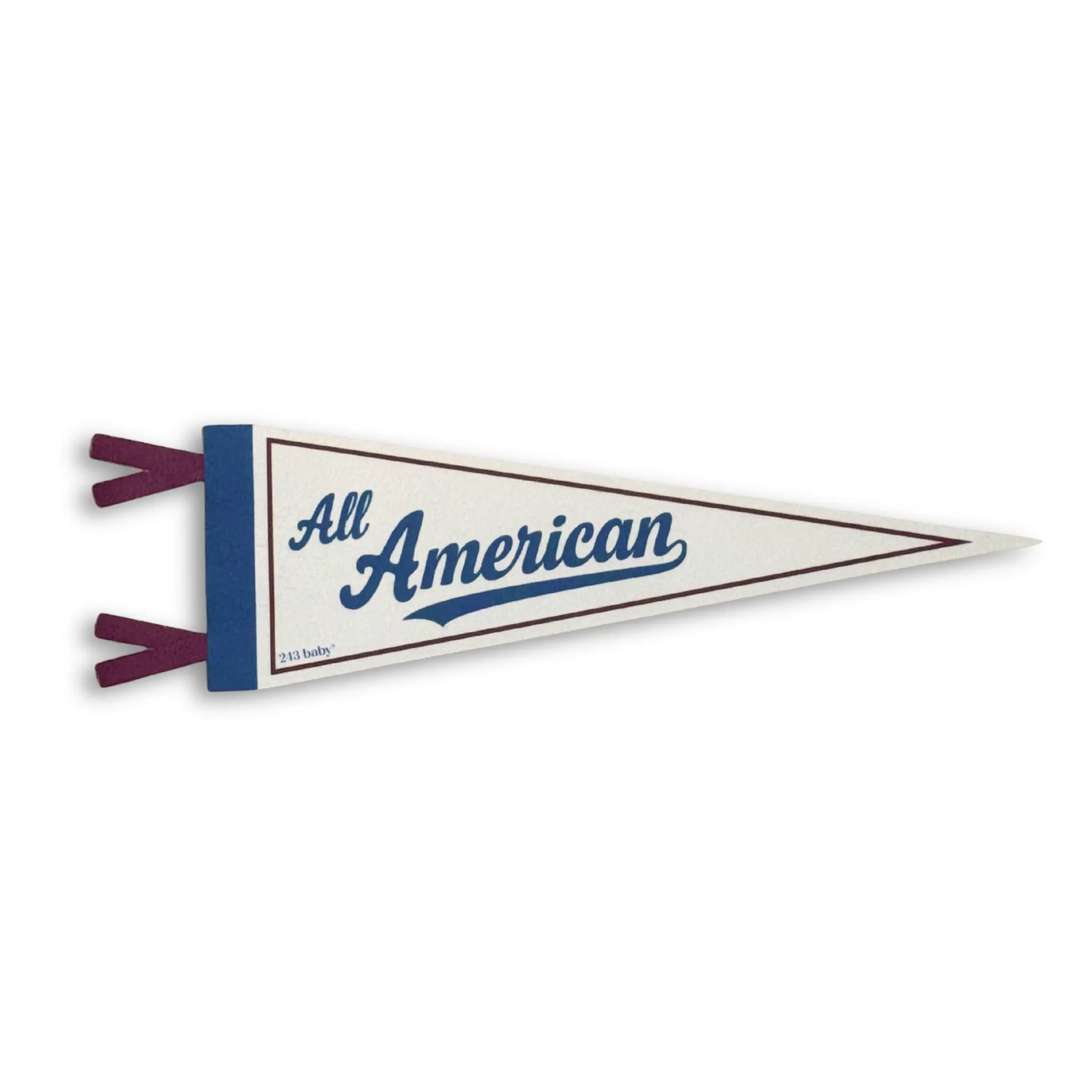 "All American" Felt Mini Pennant | Vintage Americana Nursery Wall Decor
