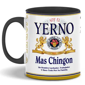 El Yerno Mas Chingon Coffee Mug, Christmas Birthday Gifts For Son-in-Law, Yerno Modelo Coffee Cup, Fathers Day Gift Ideas Tea Cup, Gift for Latino, Mexican Gift for Him, Son in Law Ceramic Novelty Mugs 11oz 15oz Drinkware Reusable Washable