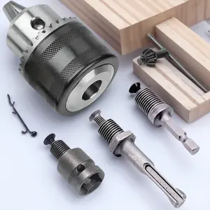 5-10mm Drill Chuck Adapter 3/8-24UNF Impact Wrench Converter Home Repair Tool Kit Power Tool Wood Metal Working Accessories Durable Portable Multi Functional DIY Construction Essential Christmas Halloween Thanksgiving New Year Gift
