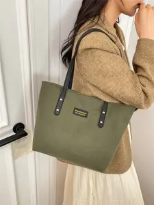 Women's Large Capacity Corduroy Handcrafted Bag, High-End Fashionable Striped Shoulder Tote, Versatile Casual Commuter Bag for All Seasons, Corduroy Totes Bag