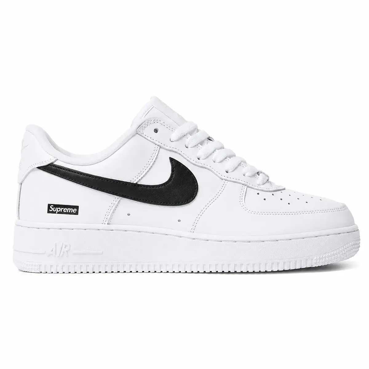 CU9225-102 Nike Air Force 1 Low Supreme White Black New Release Classic Low-top Comfortable Versatile Sneakers