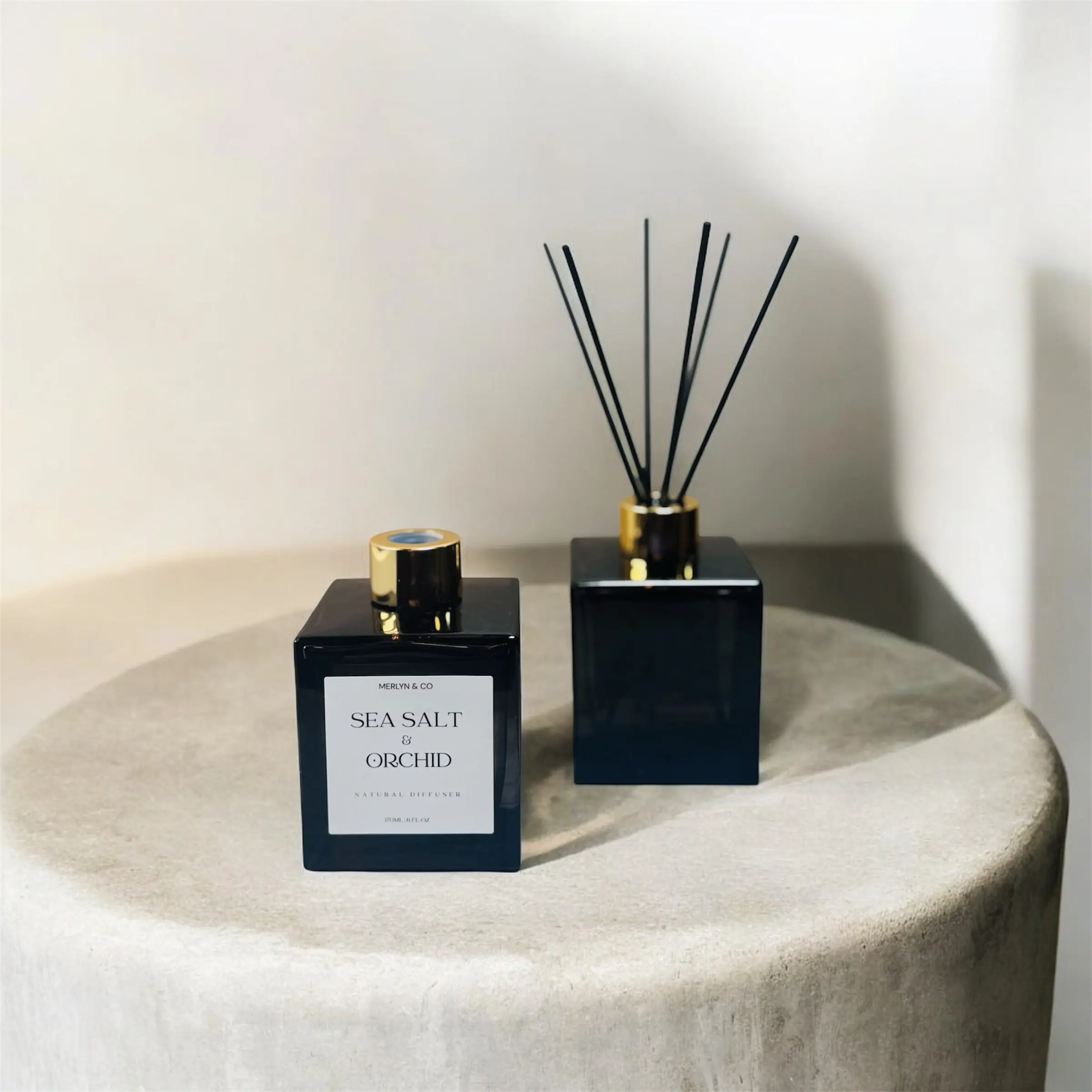 Home Fragrance Reed Diffuser, Sea Salt-Orchid Scented Oil Diffuser for Home Care Supplies