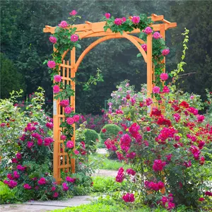 【Mother's Day Gift】Yaheetech 85in Wooden Garden Trellis Horticulture Garden Arch Arbor for Climbing Planting Plant Stand in Garden Yard Outdoor, Brown 【Mother's Day Gift】Yaheetech 85in Wooden Garden Trellis Horticulture Garden Arch Arbor for Climbing Planting Plant Stand in Garden Yard Outdoor, Brown