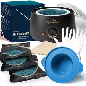 Hair Removal Technology Waxing Kit - Wax Warmer, 18-Piece Hard Wax Set for Full Body, Legs, Face, Eyebrows, and Female Bikini Area Hair Removal