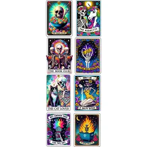 Skeleton Tarot Cards DTF Transfers Gang Sheet 22” wide x 60” long DIY Direct to Film T Shirt Transfers