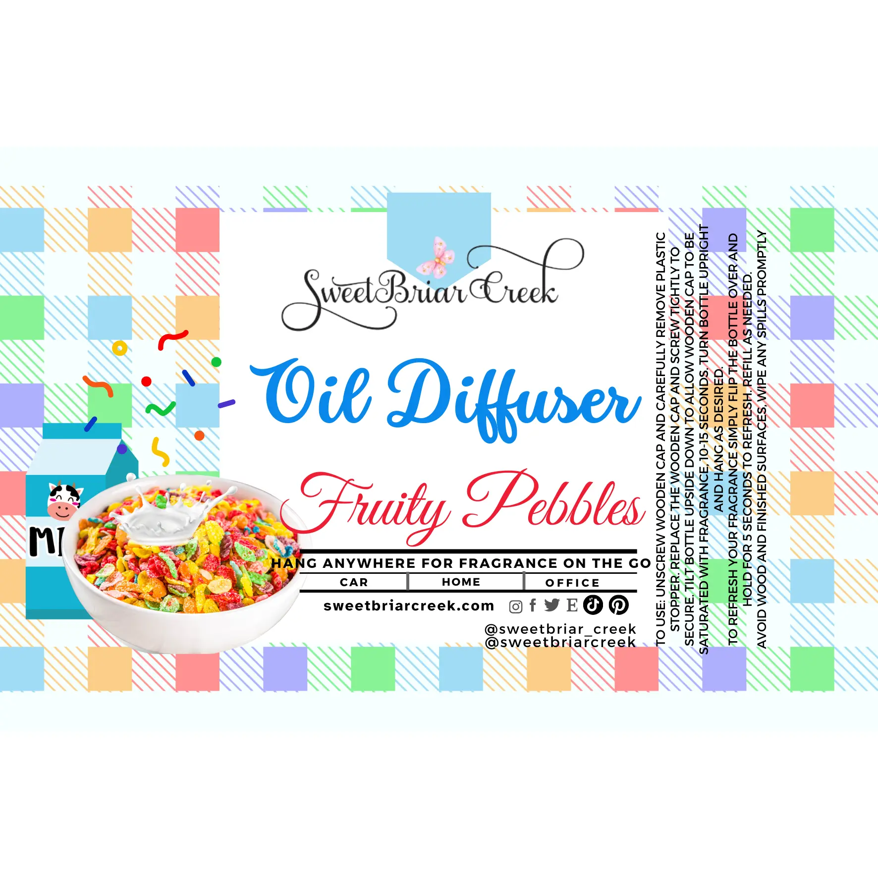 Fruity Pebbles Hanging Car Diffuser & Refills