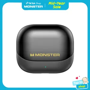Monster Open Ear Earbuds with Clip-On Design, Bluetooth 6.0 Wireless Earbuds, ENC Clear Calls, Up to 165H Playtime with Fast Charging, App with Adjustable EQ & Find My Earbuds,Sweatproof, Ultra-Lightweight 3.7g- SummerWins - DealsForYouDays