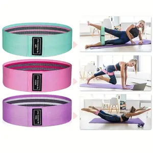 3-Piece Fitness Resistance Bands, Medium Strength Stackable, Home Gym Exercise, Pilates Rehabilitation, Workout Equipment, Glutes Workout Equipment