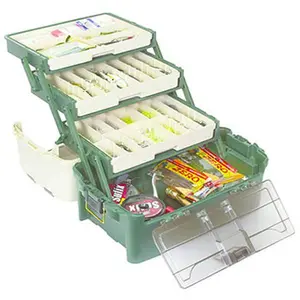 212 MAIN Frabill Hybrid Hip Fishing Tackle Organizer - 20.5x13x13" Large 3-Trays Tackle Box with Heavy-Duty Latch, Drop-Down Lid, Removable Drawers, Three-Trays