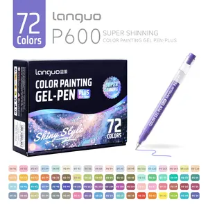 Blue Fruit Languo 72 Color Shiny Gel Pens, Ultra-Shiny Gel Material, 1.0mm Broad Tip, Rich Colors for Creative Drawing, Gift Boxed Art Supplies, Craft