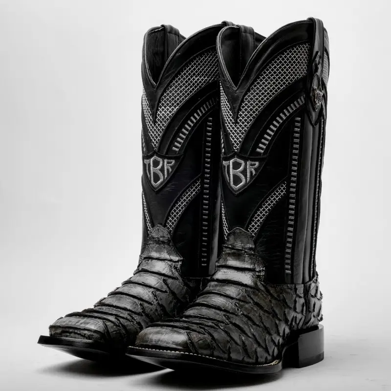 Grey Jumbo Boots - Square Toe