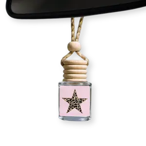 Cheetah Print Star Car Diffuser Hanging
