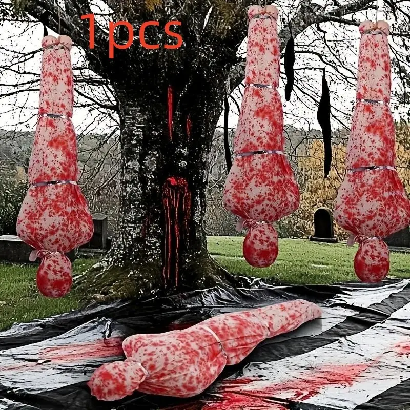 Realistic Zombie Decoration Set, Ultra-Long Hanging Dummy, Haunted House Decor, Inflatable Corpse Prop, Halloween Party & Crime Scene Props